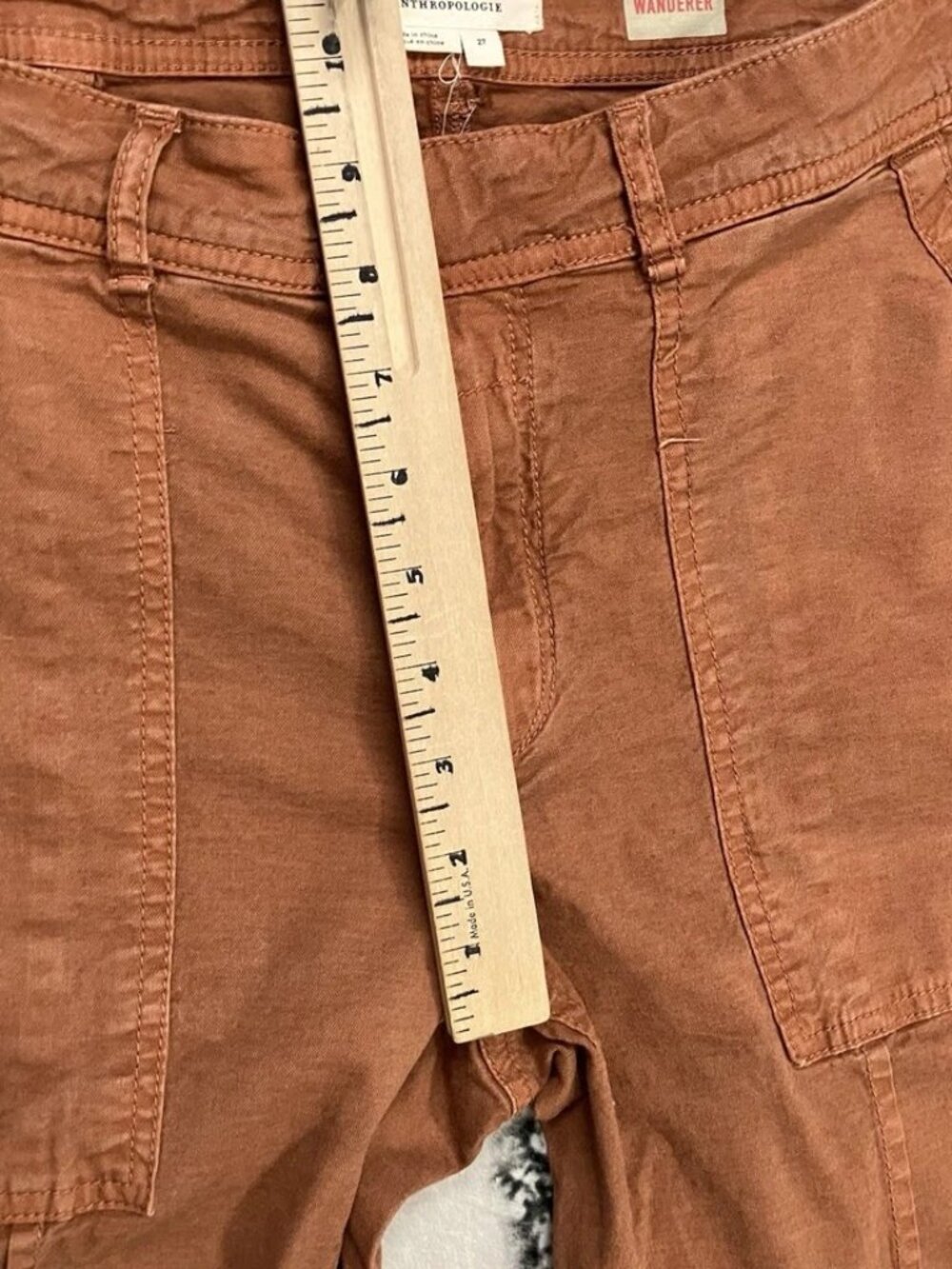 Anthropologie Pilcro "The Wanderer" Utility Pants – Rust/Terracotta, Size 27 - Picture 9 of 11